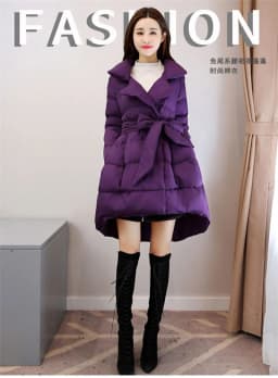 2025 Winter Warm Jacket Womens Medium to Long Suit Collar A-line Puff Cotton Coat Korean Edition Thickened Cotton Clothes Trendy