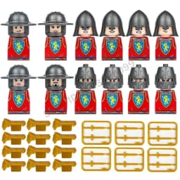 Crusader Knights Roman Warriors Middle Ages Medieval Europe Military Building Blocks Figures Castle Kingdom King Legion Set