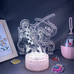 Anime Demon Slayer Figure 3D LED Neon Nightlights Birthday Gift for Friends Otaku Bedroom Decor Manga Lava Lamp Kimetsu No Yaiba