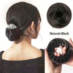 Synthetic Mini Claw Clip in Messy Hair Bun Donut Updo Hairpieces for Women Girls Curly Chignon Bird's Nest Shaped Retractable