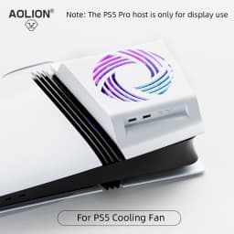 RGB Temperature Sensing Side-mounted Cooling Fan For PS5 Slim Digital/Disc Version 2 USB Ports Host Side Cooler For PS5 PRO