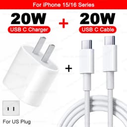 40W For iPhone Charger USB Type C Fast Charger For iPhone 16 15 14 13 12 11 Pro Max 7 8 Plus PD Charging Cable Phone Accessories