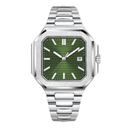 Customized Logo 44.5MM Mechanical Square Steel Case Aseptic Watch Automatic Movement NH35 Fashion Date Gift Men's Watch Corgeut