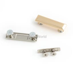 50/100PCS 39x10mm Rectangle Metal Labels With Screws For Handmade Logo Bags Purse Customize Brand DIY Sewing Tag Accessories