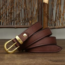 2.4cm Copper Buckle High Quality Cowskin Genuine Leather Belts for Women Luxury Female Belt For Jeans Simple Strap Waist Belt