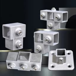 1Pcs Square Tube Connection Piece Aluminum Alloy Elbow Three-way Square Pipe Fixed Joint Storage Rack Rack