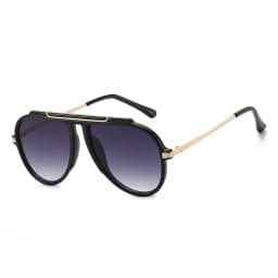 Luxury Brand Retro Oversized Big Frame Women Sunglasses Gradient Tea Color Oval Pilot Shades UV400 Cool Men Vacation Sun Glasses