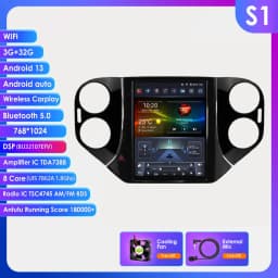 Hizpo 9.7 inch 2 Din Android Auto Radio For VW Volkswagen Tiguan 1NF 2007-2016 CarPlay Car Multimedia GPS 2 Din Stereo GPS Navi BT
