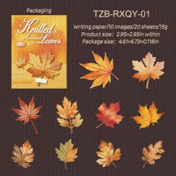 JIANWU Vintage Autumn Leaves Maple Leaf Landscape Material Collage Scrapbooking PET Sticker Creative DIY Journal Stationery