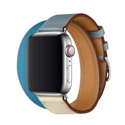 For Apple Watch Band Genuine Swift Leather Strap 8 7 41 45mm Double Tour Bracelet for iWatch Ulta 49mm 6 5 4 3 2 38 42mm 44 40mm