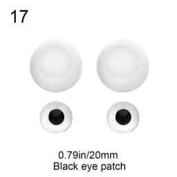 1Set 8~26mm Half Round Acrylic Doll Eyes Eyeball High Quality DIY Sticking Mud Clay Doll Safety Eyes Toy Accessories
