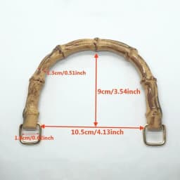DIY With Buckle Bag Accessories Gift Box Handle Bamboo Purse Handles Handbag Band Handle Shoulder Bag Strap Bamboo Bag Handles