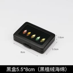 Metal Bare Diamond Storage Box Stainless Steel Metal Diamond Colored Gem with Double Inner Cushion Bare Stone Box