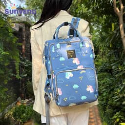 Sunveno Stylish Upgrade Diaper Bag Backpack Multifunction Travel BackPack Maternity Baby Changing Bags 20L Large Capacity
