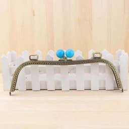 1PCS 26cm Antique Bronze M Shape Embossed Candy Bead Big Metal Purse Frame Bag Kiss Clasp Handle DIY Accessories