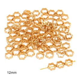50pcs Two Hole CCB Love Heart Flower Circle Frame Beads Spacer Connectors for DIY Jewelry Making Necklace Bracelet Accessories