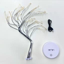 36/108LEDs Tabletop Tree Lamp, LED Atmosphere Night Lights, USB or AA Battery Lighting, for Camping Bedroom Holiday Party Decor