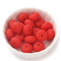 14mm 50Pcs Mini Abacus Silicone Beads Food Grade Saucer Loose Beads for Baby Teether Necklace Pacifier Clip Jewelry Making