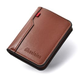 Vertical Short PU Leather Men's Wallet, Soft Leather Ultra-thin, ID Card And Credit Card Wallet Suitable for Men