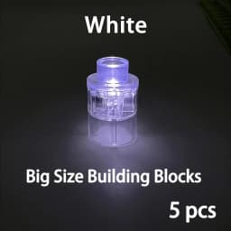 5Pcs Big Size Round LED Light Brick Luminous Lamp Accessories Flash Building Block Xmas Toy Lights Compatible With Leduo Brand
