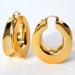 Dubai Smooth Chunky Big Earrings Exaggerated Statements Luxury Large Ear Jewelry For African Wedding Party Bridal Gifts