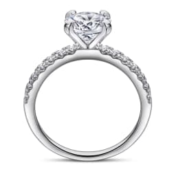 WUIHA Real 925 Sterling Silver Rose Gold Round 7MM VVS1 White Sapphire Created Moissanite Ring for Women Gift Drop Shipping