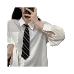 Brown retro tie women's fruit green coffee handmade casual shirt candy colored trendy versatile tie