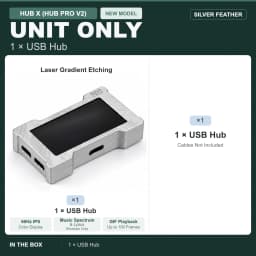 HMLAB ZNEO Gaming USB Hub - 2-to-3 Port, 8K Hz, Independent Power, With Screen, Trendy for Gaming Ambience Desk Setup