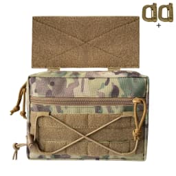 Camouflage Utility Pouch Multi‑compartment Organizer Bag for Backpack Vest Attachment Outdoor Storage Waist Accessories Bag