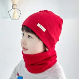 Autumn Winter Cotton Knit Children's Hat Collar 2 Set Boys and Girls Hats Set Baby Solid Color Scarf Cap two-piece