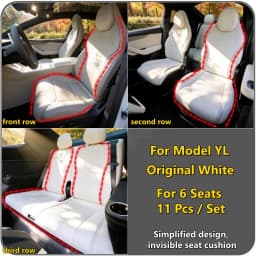 For Tesla Model YL New Car Seats Cover Nappa Leather YL Invisible Seat Cushions Ventilation High Quality Interior Accessories