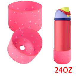 For Owala New Coaster 24oz 32oz 40oz Deep Rose Anti-Slip Protective Sleeve Bottom Bumper Protective Bottom Bumper Protector