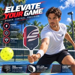 SLK Boom 5th generation pickleball paddle, hot-pressed and molded in one piece