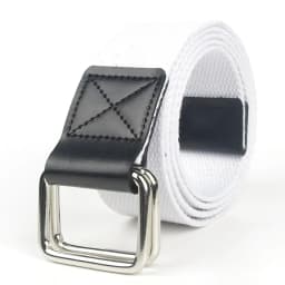 UNISEX Trend Double Loop Buckle Belt Canvas with Cargo Outdoor Sports Jeans Suit Pants Nylon Solid Belts for Men and Women