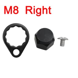 EKfan M8 Daiwa M7 Shimano Left / Right Hand Nut With Black 15MM Lock Washers and Screws For Baitcasting Fishing Reel DIY Parts