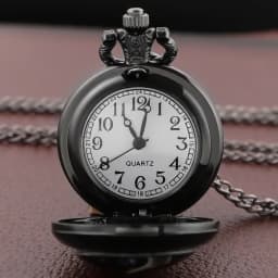 Sleep Cat Watch Black Quartz Pocket Watch Van Gogh's Art Vintage Accessory Women Necklace Pendant Clock Men Gifts for Cat Lover