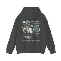 Great White Shark Hoodie Shark Sweatshirt Shark Conservation Hoody Marine Biologist Hoodie Unisex Shark Winter Clothes Women