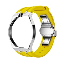 Swatch Watch Modification with Stainless Steel Case, Rubber Strap, Stainless Steel Strap, and Watch Accessories.