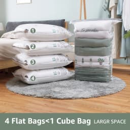 TAILI Cubic Vacuum Bags Large Storage Bag for Clothing, Comforters, Blankets No Need Tool Compression Bag for Travel Storage Bag