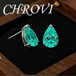 Exquisite 925 Sterling Silver Ice Flower Long Pillow-Shaped White Zircon Stud Earrings Simple Single Diamond Gold Earrings