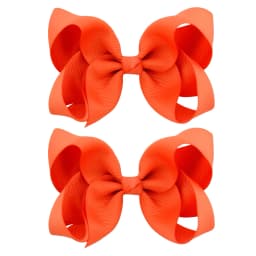 2PCS/Lot 4Inches Solid Colors Hair Bows With Hair Clips For Girls Gift Boutique Ribbon Bows DIY Hair Decor Kids Hair Accessories