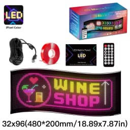 Programmable LED Matrix Panel Light Flexible Screen Display Animation Message Scrolling Car Sign APP Control For Shop Bar Party