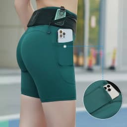 Women Summer Running Compression Shorts Quick Dry Marathon Trail Running Training Tights Sports Leggings Gym Pockets Yoga Pants
