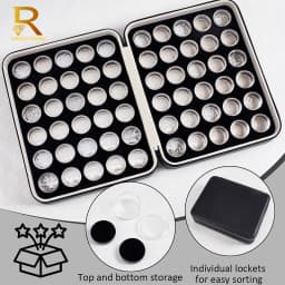 Transparent Gemstone Gem Jar Display Box Loose Diamond Jewelry Storage Carrying Case Nail Gem Stones Holder Organizer Container
