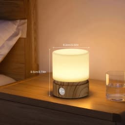 Cylindrical Timer Night Light Dimmable Table Lamp USB Rechargeable LED Breathing Nightlight for Kids Baby Nursery Sleep Aid Gift