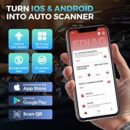 KINGBOLEN EDIAG Elite OBD2 Scanner Bluetooth, 15 Resets Read/Clear Fault Code PK THINKDIAG Car Diagnostic Scan Tool Lifetime Fre