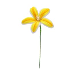 5Pcs Lily DIY Artificial Flower Chenille Stem Fluffy Wire Pipe Cleaners Twist Stick Children Educational Toys Creative Handcraft