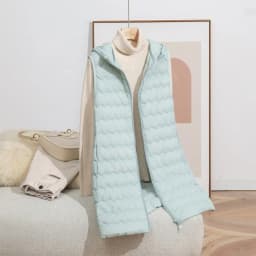 SEDUTMO Ultra Light Thin Duck Down Vest Women Winter Long Quilted hooded Jackets Slim Waistcoat Autumn Basic Parkas ED2147