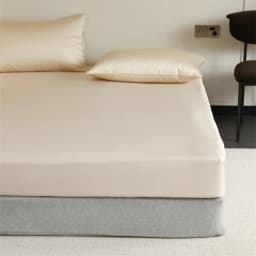Mulberry Silk Fitted Sheet with Elastic Bands 23 Momme Pure Silk Mattress Covers for Single Double King Queen Bed Luxury Sheets