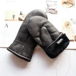 Winter Thickened Warm Deer Skin Mittens for Women's Windproof and Coldproof Sheepskin Fur Lining Driving Leather Gloves